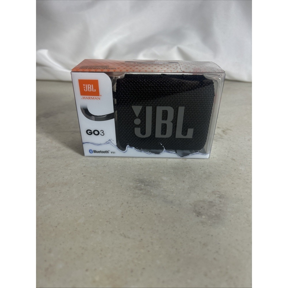JBL GO3 Portable Waterproof Wireless Speaker - Black